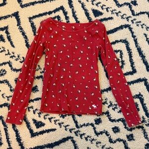 Abercrombie Kids Red Floral Top